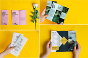Brochures on yellow mockup set, a Brochure Template by YuMyart (Thumbnail 4 of 6)
