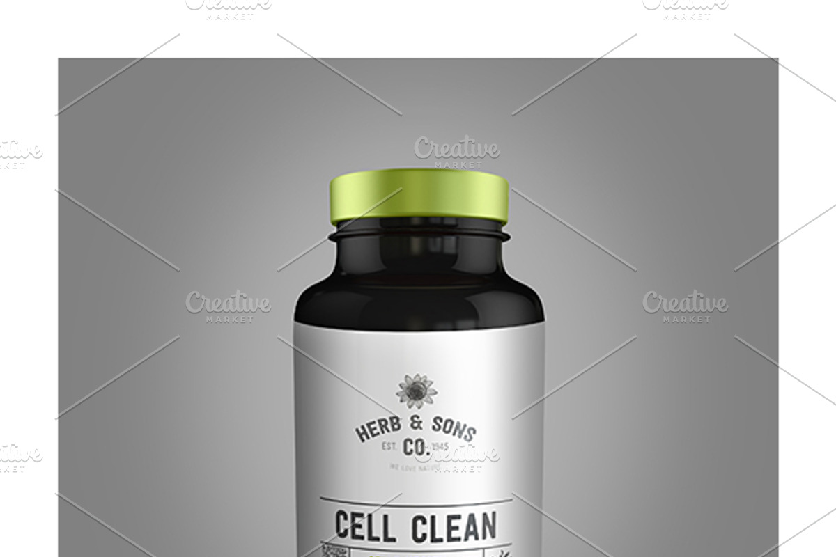 Realistic Pills Bottle V2, a Product Mockup by Black.dot™ (Photo 2 of 5)