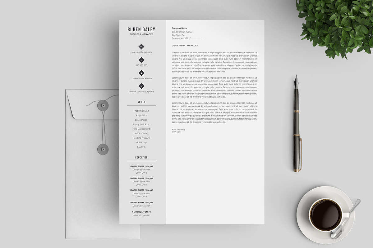 CV Template / Modern Resume Template, a Resume Template by SalientResume (Photo 4 of 5)