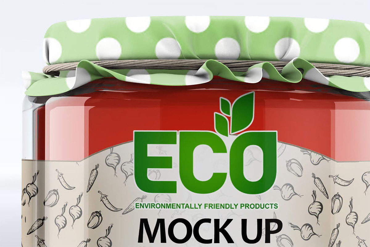 Glass Jar Mockup, a Packaging Mockup by Se٧enStudio (Photo 6 of 6)
