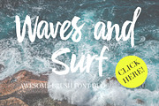 Waves & Surf - Awesome Font, a Script Font by Renata Chizhikova (Thumbnail 1 of 9)