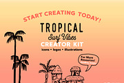 TROPICAL SURF VIBES - Creator Kit, an Icon by Walking_Designs (Thumbnail 19 of 19)