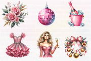 Coquette New Year's Party Clipart, an Illustration by CreationArt (Thumbnail 5 of 5)