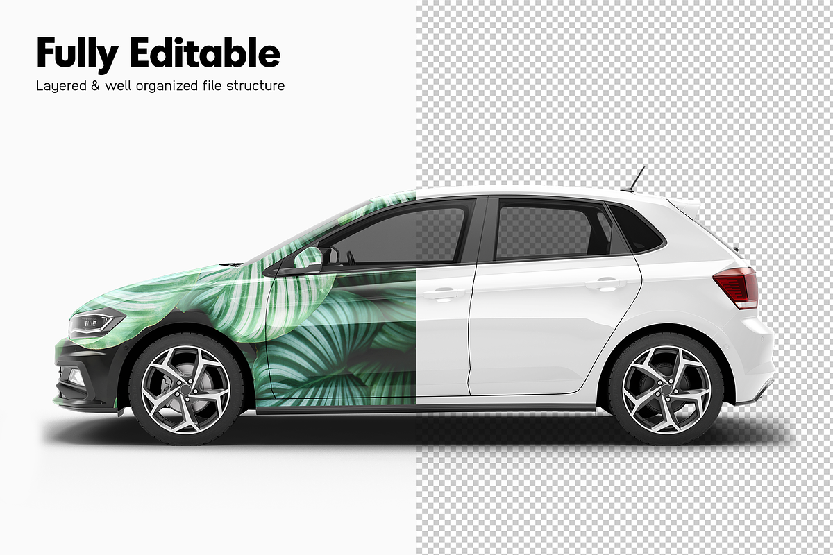 Compact Car Mockup 1, an Advertising Mockup by Mockupix (Photo 3 of 12)