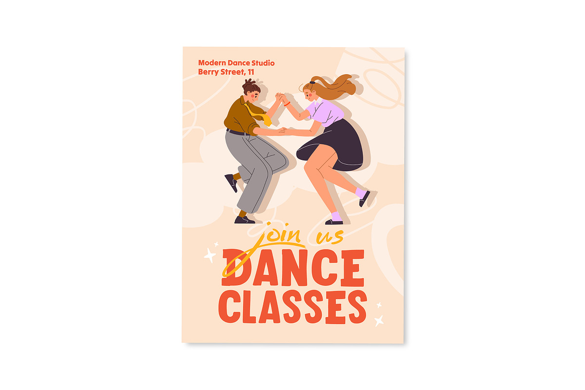Dancing people. Dancers set, posters, a Person Illustration by PaperTrident (Photo 8 of 12)