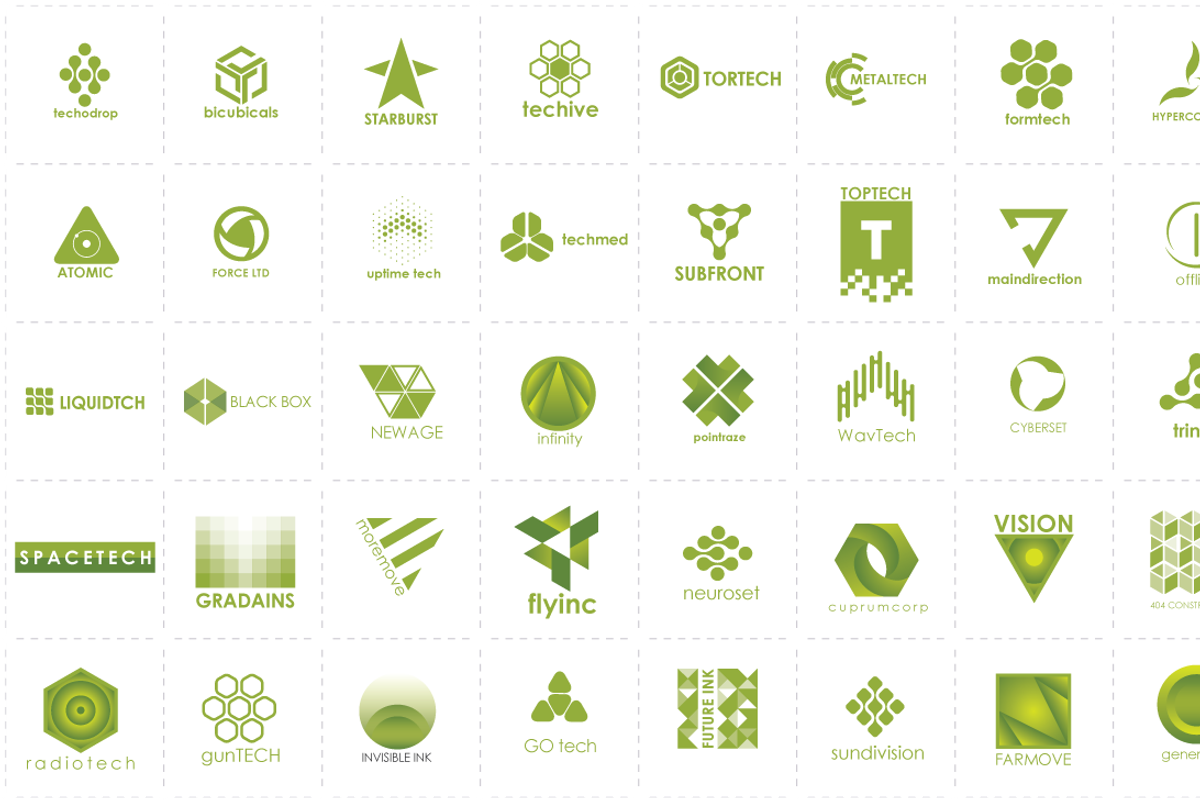400 tech logos, a Branding & Logo Template by airunreal (Photo 6 of 11)