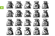 Mystical Magic Bag Symbol Set, an Object Graphic by RT Studio (Thumbnail 1 of 4)