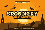 Spoongky Horror Font, a Serif Font by juliawan (Thumbnail 1 of 5)