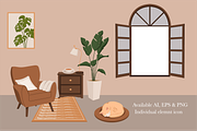 Cozy Home & Living Hand Drawn Bundle, an Object Graphic by Artnivora.Std (Thumbnail 1 of 4)