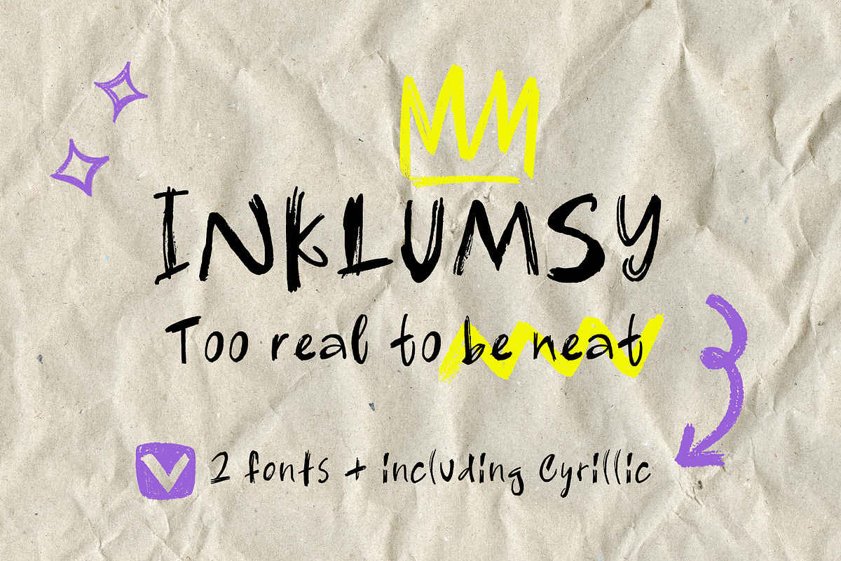 Inklumsy Handwritten Font, a Handwritten Font by Olya Teplota (Photo 1 of 10)