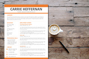 RESUME/CV-ORANGE, a Stationery Template by Graphic Template Co (Thumbnail 2 of 2)