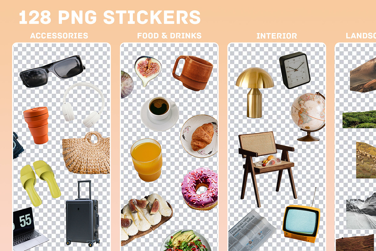 128 Collage Stickers, an Object Graphic by Kristina Dubnovitskaya (Photo 3 of 4)