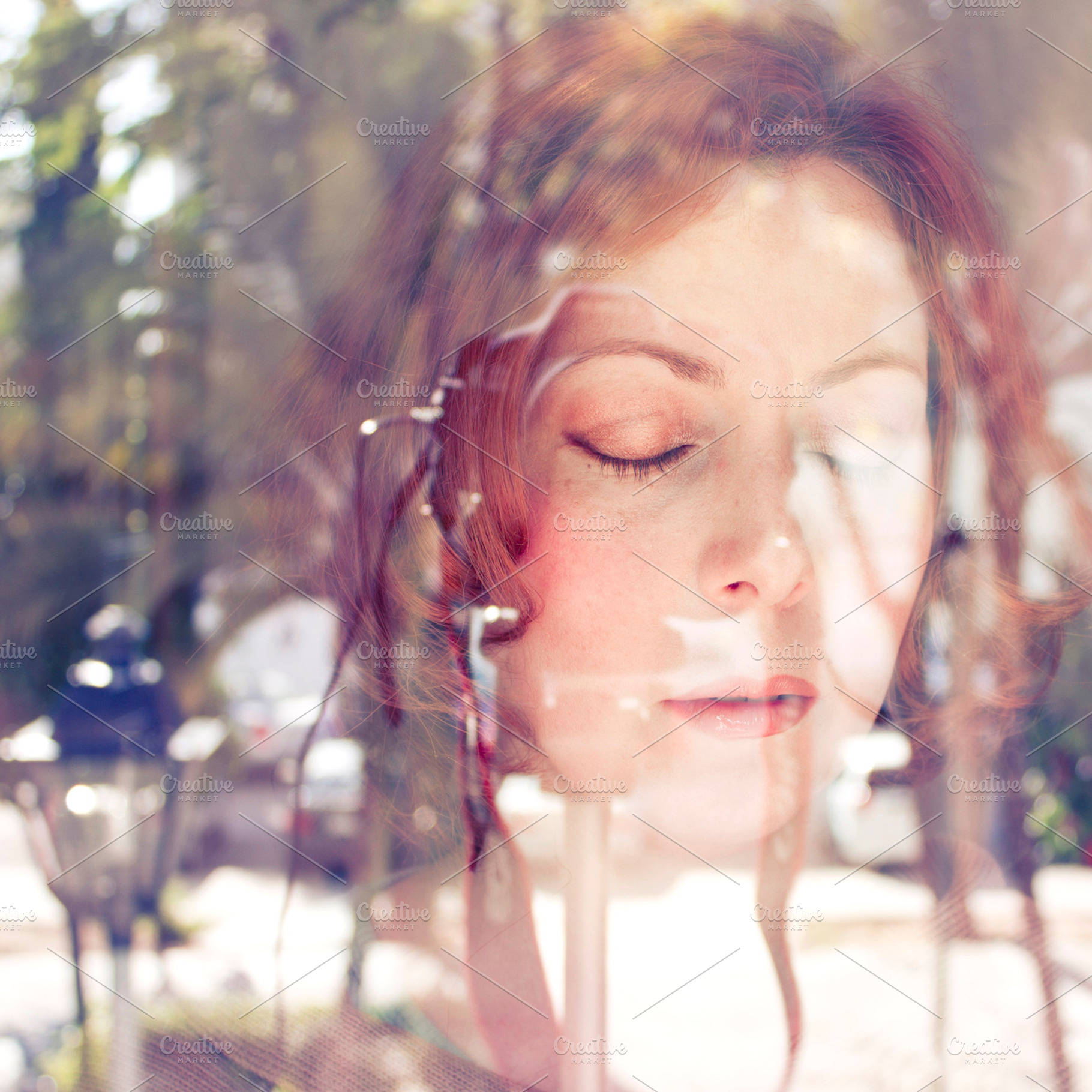 Imagine containing woman, red hair, and abstract, a Person Photo by Geasuha