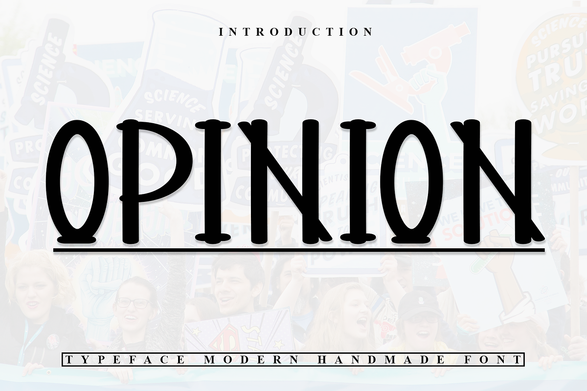 Opinion, a Sans Serif Font by FreshTypeINK (Photo 1 of 7)