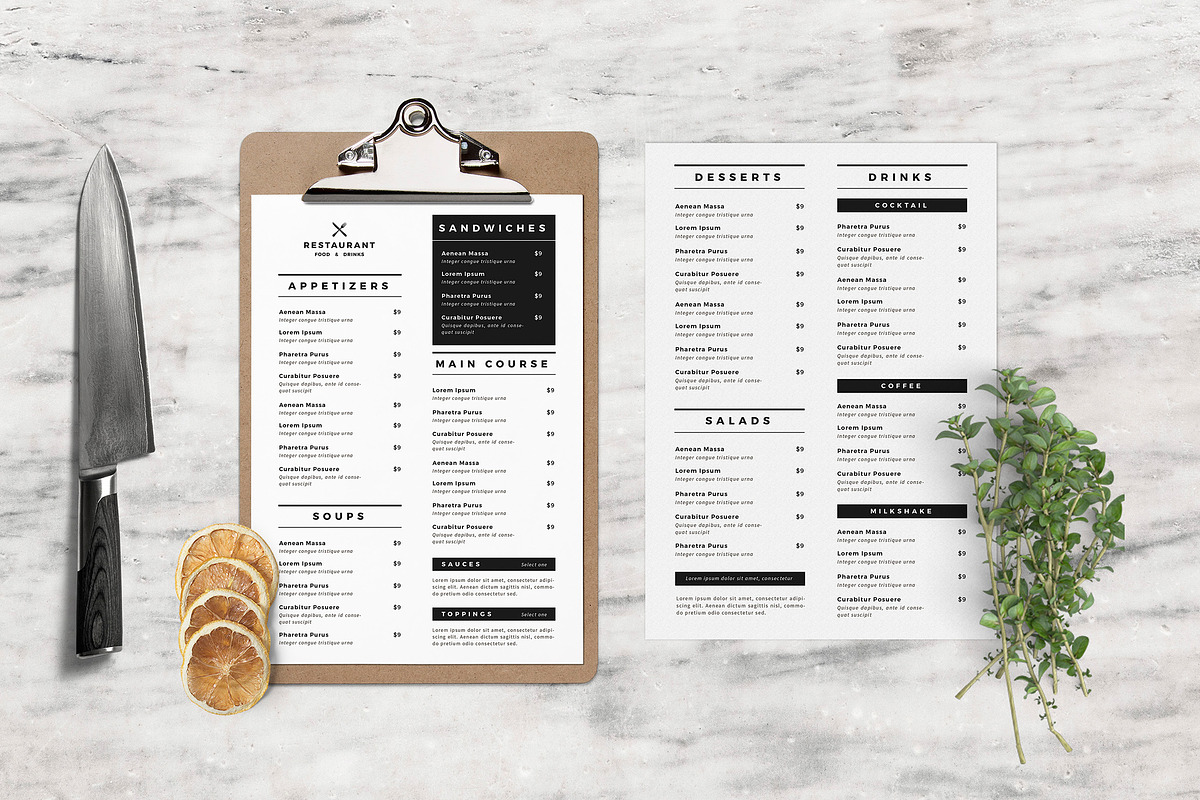 Simple Food Menu, a Flyer Template by Creativestoree (Photo 1 of 2)
