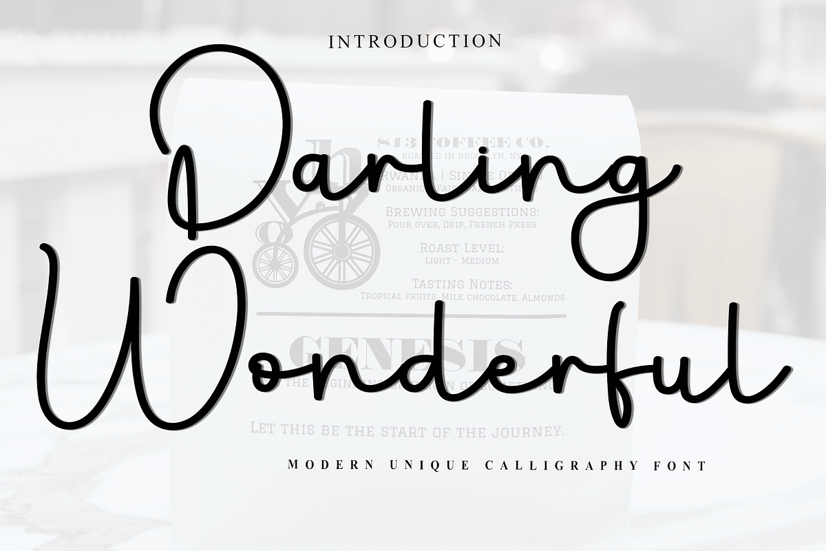 Darling Wonderful, a Handwritten Font by FreshTypeINK (Photo 1 of 8)