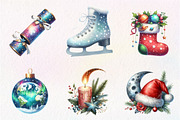 Celestial Christmas Clipart, an Illustration by CreationArt (Thumbnail 3 of 5)