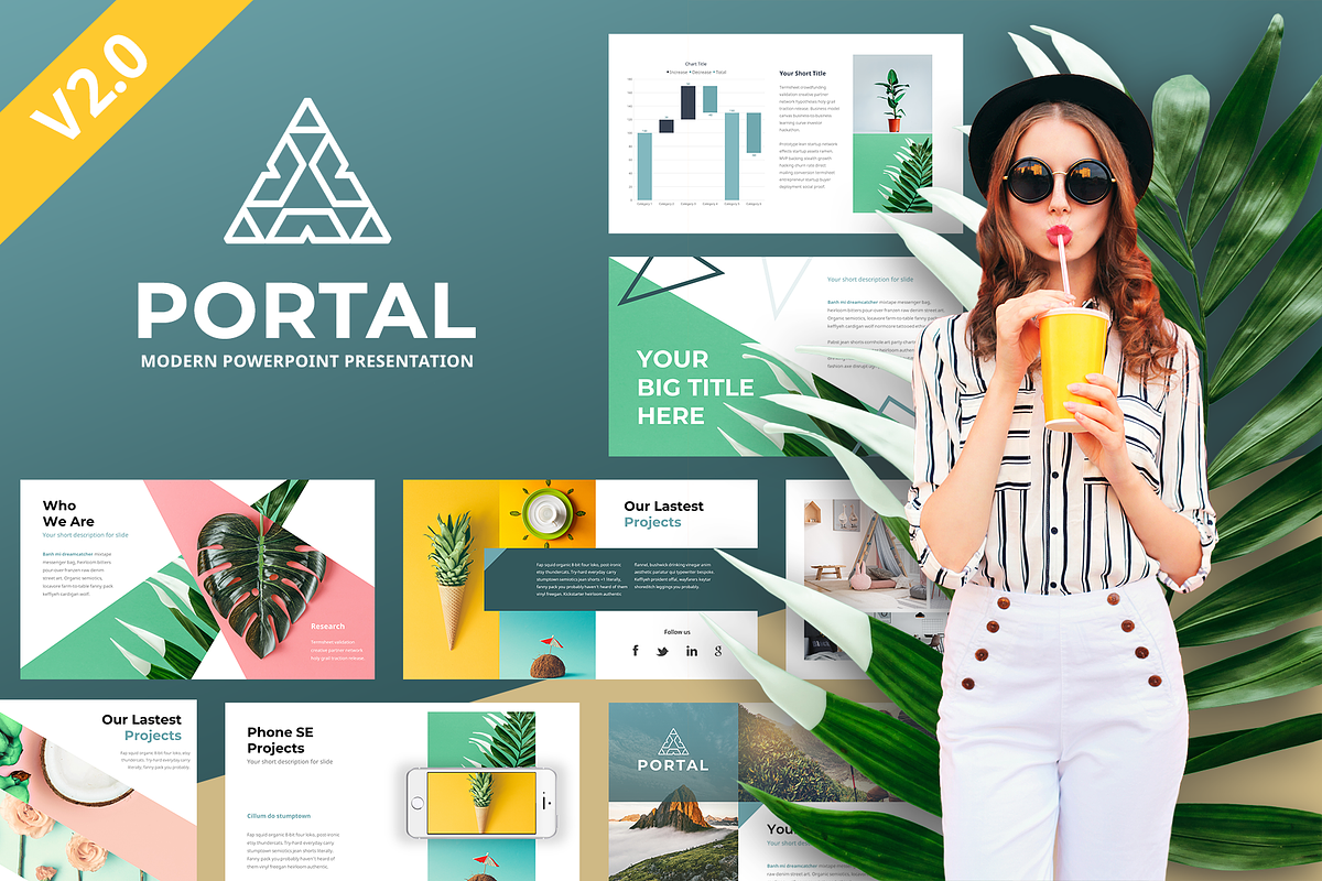 Portal Modern Template Bundle, a Presentation Template by Reshapely (Photo 2 of 36)