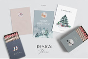 Winter Christmas Watercolor Card Set, a Decorative Illustration by WalaPalette (Thumbnail 3 of 14)