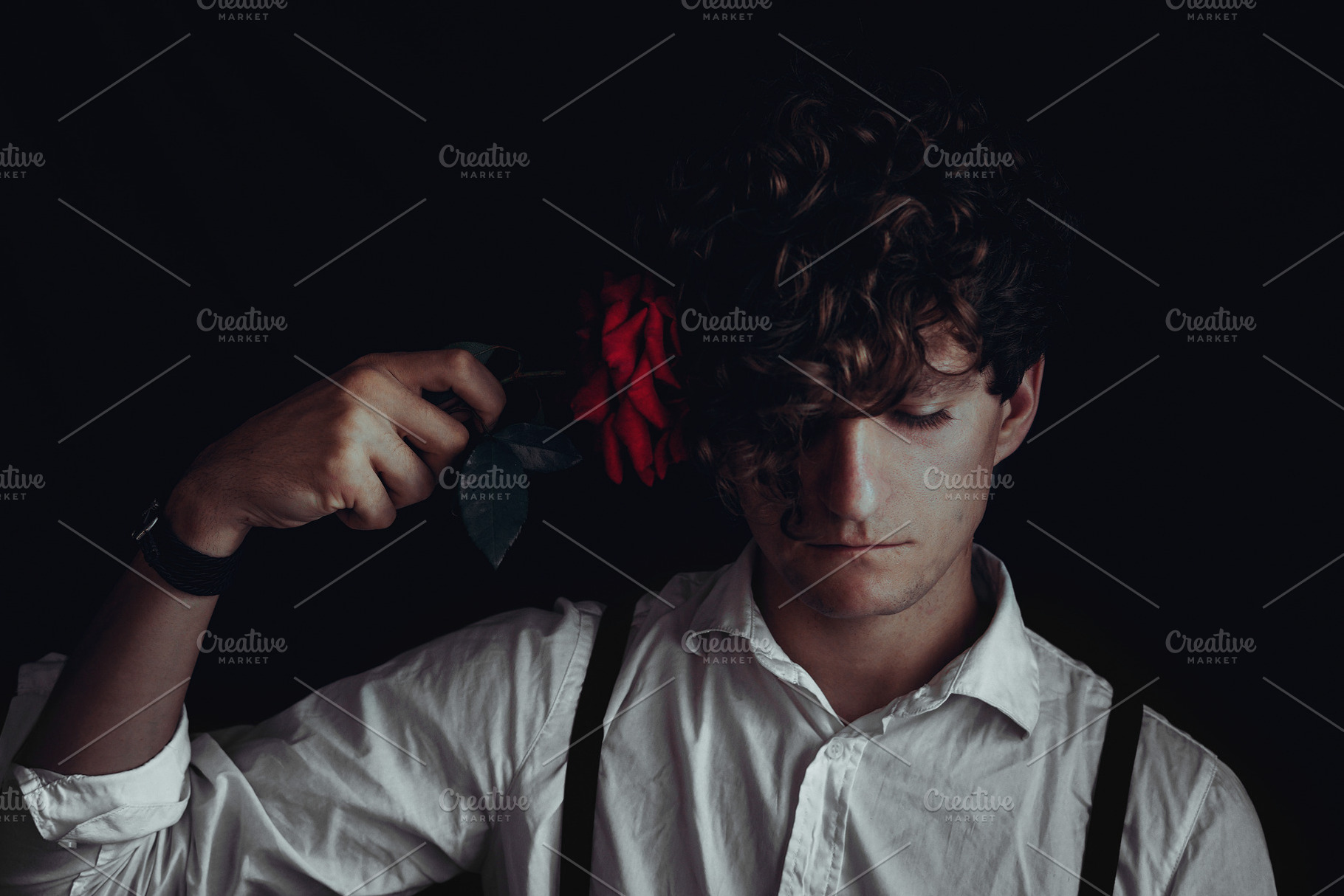 Lad man with rose in hand, an Arts & Entertainment Photo by Elijah