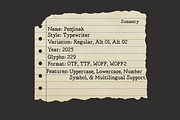 Penjinak Typewriter, a Serif Font by 24Design Studios (Thumbnail 6 of 6)
