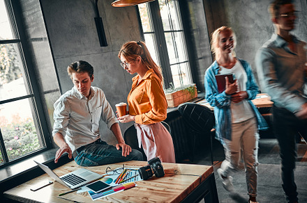 Discussion in office, a Photo by ORION Production