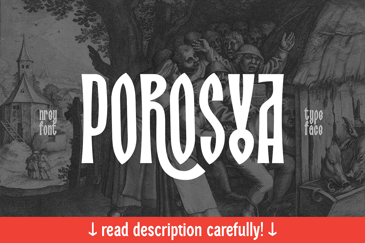 Porosya, a Blackletter Font by NREY (Photo 1 of 9)