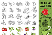 Vegetable Designs. Retro Templates, a Food Illustration by Lettering_Logo (Thumbnail 2 of 15)
