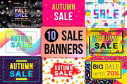 10 Autumn Sale Banners Set, an Education Illustration by Olha Kostiuk (Thumbnail 1 of 10)