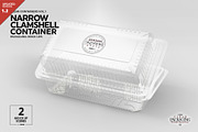 Narrow Clamshell Container Mockup, a Cups & Container Mockup by INCDesign (Thumbnail 3 of 11)