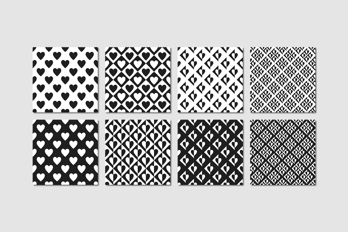 Hearts (v.1) - 40 Seamless Patterns, a Pattern Graphic by Tustan (Photo 2 of 7)