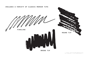 Vector Inky Markers Textures