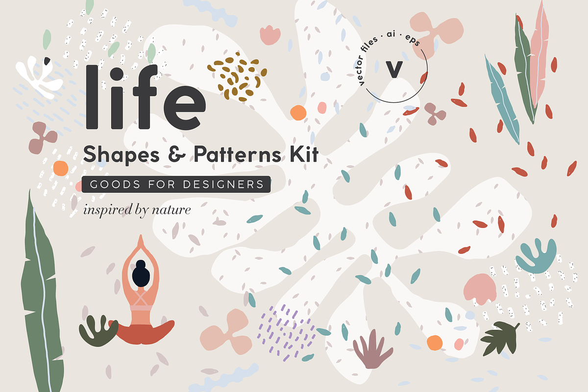 Organic Shapes & Patterns Kit, a Pattern Graphic by Flow with it (Photo 1 of 12)