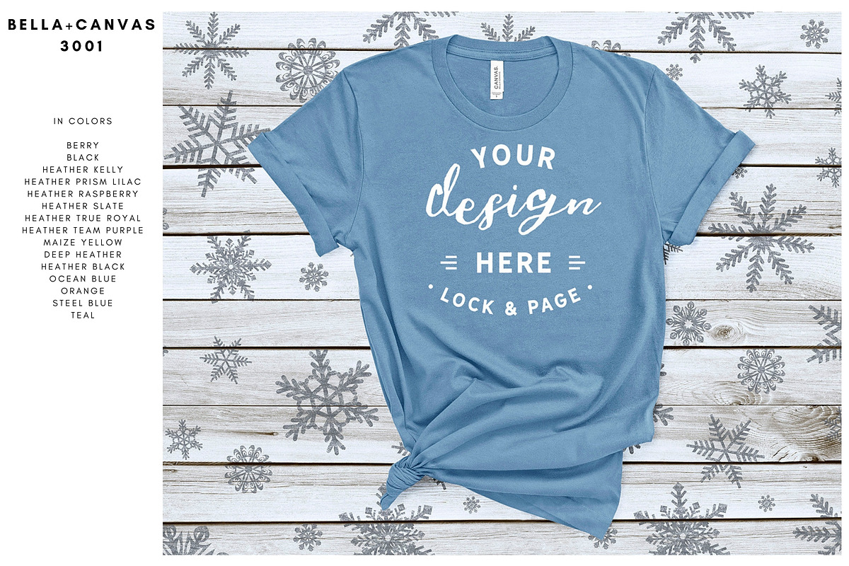 Xmas T-Shirt Mockup Bundle B+C 3001, a Shirt Mockup by lock and page (Photo 3 of 6)