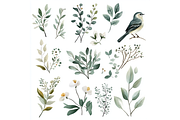 Prompt Neutral Spring Clipart, a Seasonal Illustration by Creative design (Thumbnail 3 of 7)