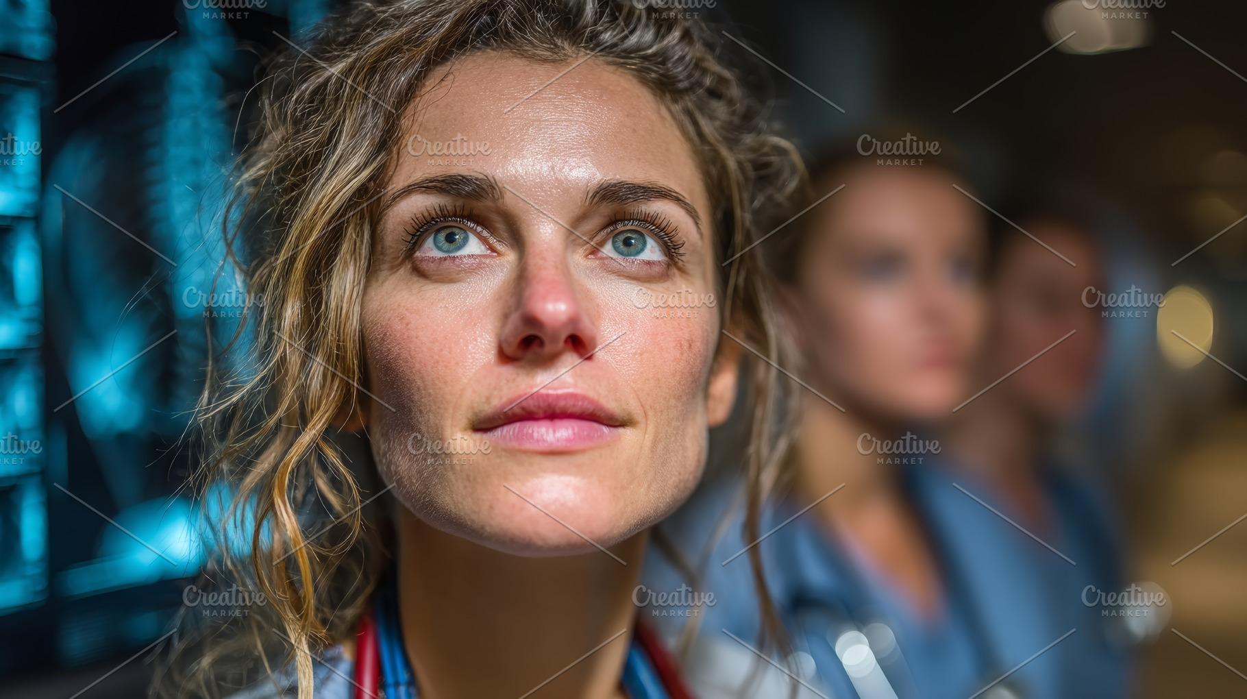 Confident female doctors analyzing medical imaging with focused determination, a Health & Medical Photo by AS photostudio