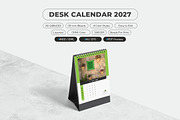 Desk Calendar 2027 Template, a Stationery Template by MstArtwork (Thumbnail 3 of 6)