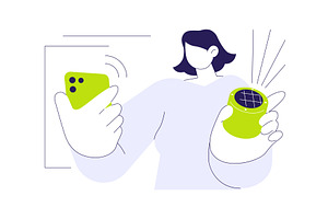 Portable speaker abstract concept, a Technology Illustration by Visual Generation