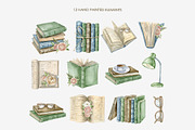 Watercolor vintage books clipart, an Education Illustration by AquarelleSpace (Thumbnail 2 of 4)