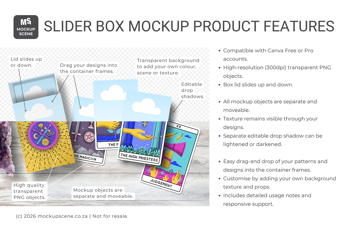 Slider Box and Cards Canva Mockup, a Packaging Mockup by Mockup Scene (Photo 2 of 10)