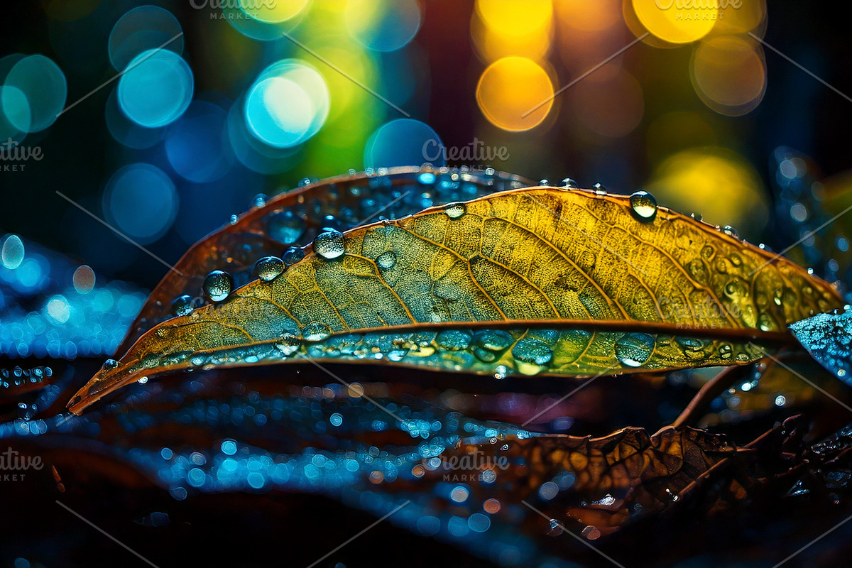 40 Rain in the forest, close up, a Background Photo by Design_Planet (Photo 3 of 14)