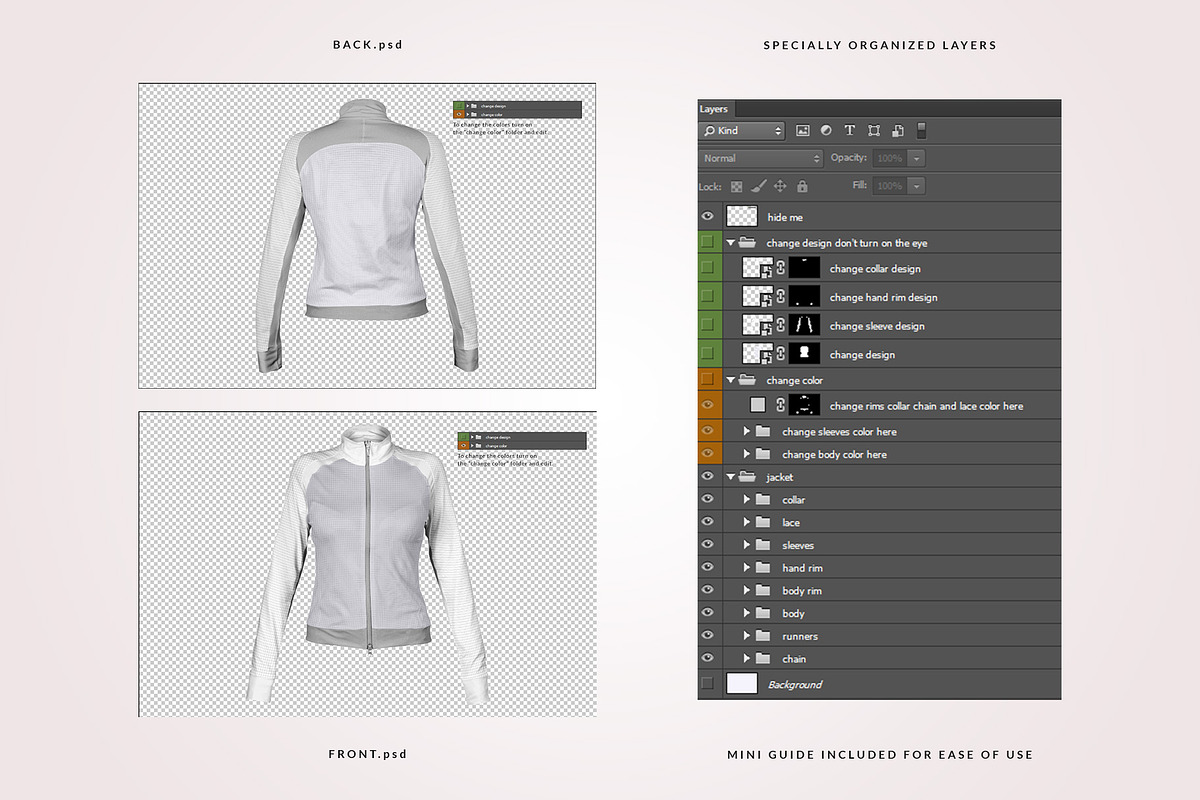 Female Fitness Jacket Mockup, a Hoody Mockup by Designertale (Photo 5 of 7)