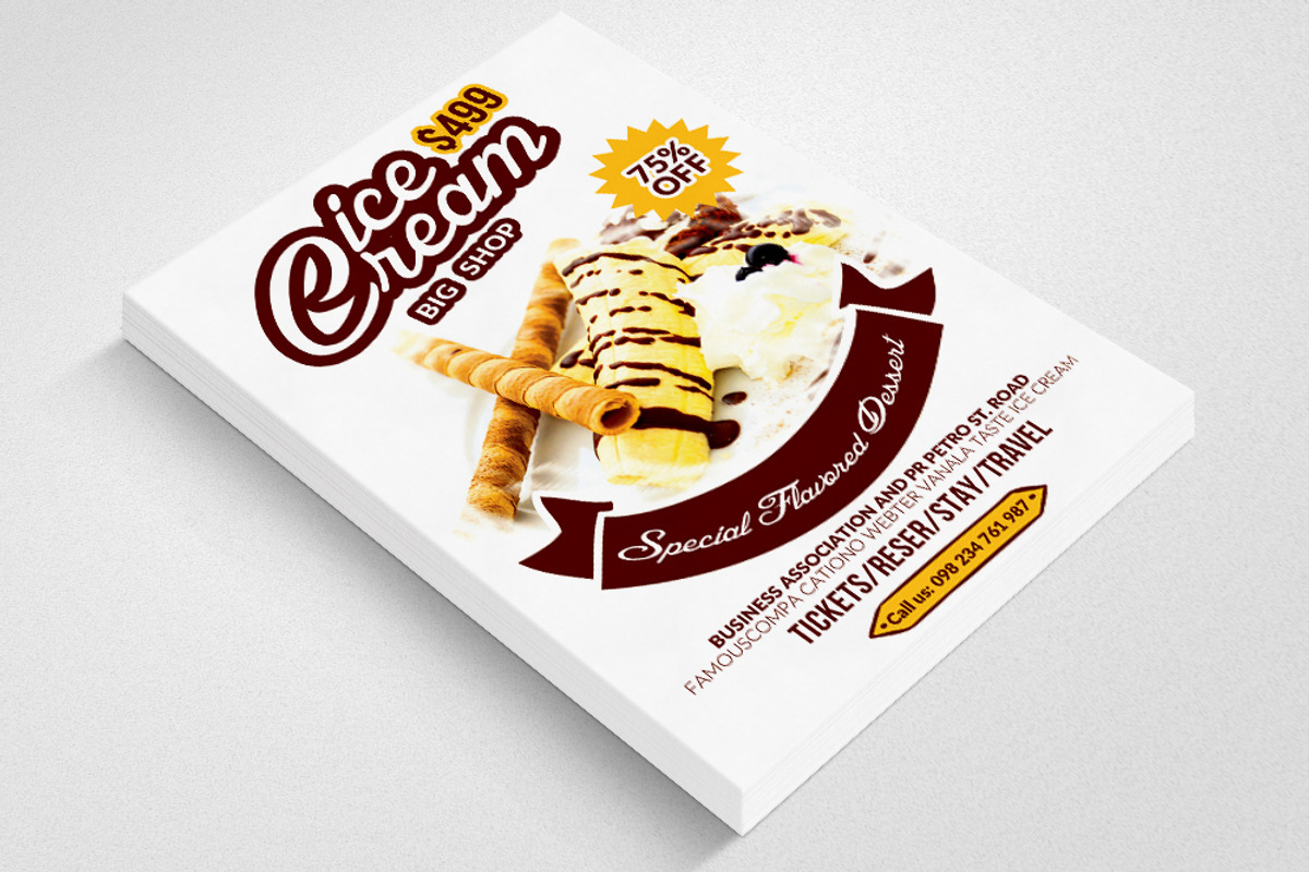 Ice Cream Flyer, a Flyer Template by Business Flyers