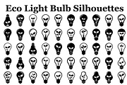 Eco Light Bulb Silhouettes, a Graphic by hafijul (Thumbnail 1 of 14)