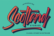Scotland Stories | Modern Script, a Script Font by RedyStudio (Thumbnail 1 of 14)