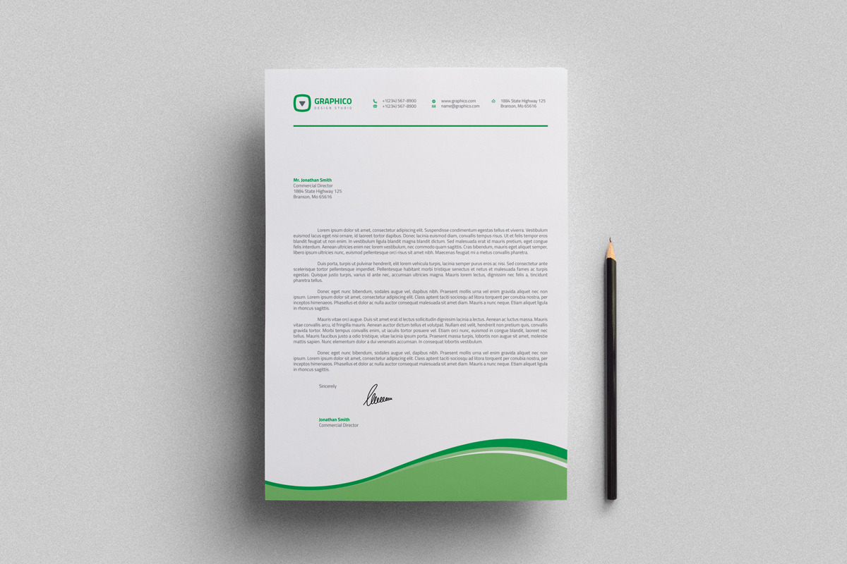 Corporate Letterhead 10 with MS Word, a Stationery Template by ND Design (Photo 9 of 9)
