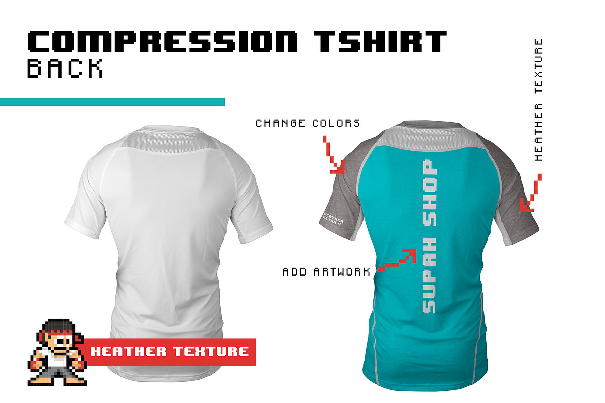 Men's Compression T-shirt Mock-up, a Shirt Mockup by Supah Shop (Photo 4 of 5)
