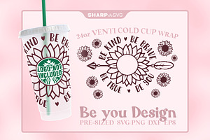 Be Kind SVG For Cup 24 Oz