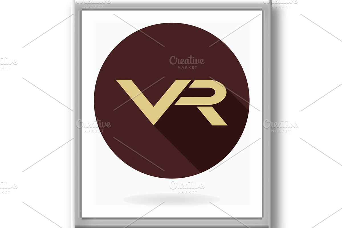 Modern Vector VR Logo in the Circle, a Duotone Icon by FineArtStudio (Photo 3 of 3)