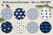Blue & Gold Christmas Clipart, an Animal Illustration by The Audacious Brush (Thumbnail 8 of 16)